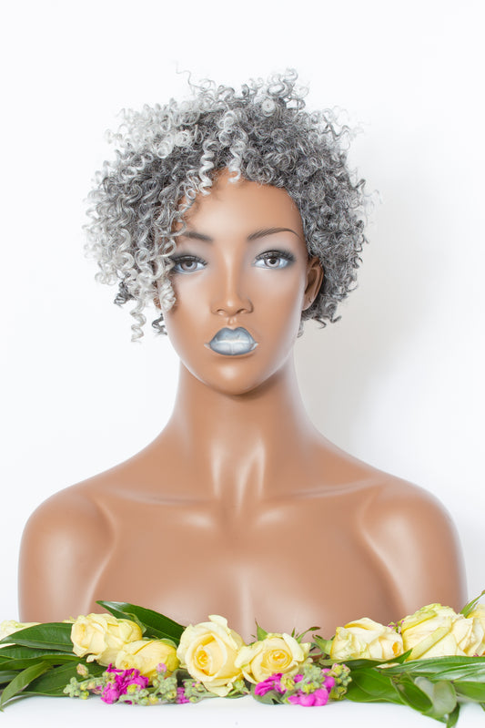 Coils to Locs Thea wig in salt & pepper